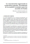 La concentración empresarial en cooperativas agrarias. Formulación de un modelo económico para los acuerdos de fusión