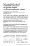 Système participatif de garantie dans les labels du mouvement de lagriculture biologique