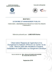 Observatoire Régional de lAgriculture et du Changement cLimatiquE (ORACLE) au Centre Val de Loire : mise en place des indicateurs dimpacts, dadaptation et datténuation au changement climatique