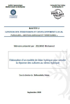 Elaboration dun modèle de bilan hydrique pour simuler la réponse des cultures au stress hydrique