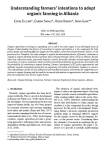 Understanding farmers intentions to adopt organic farming in Albania
