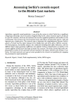Assessing Serbias cereals export to the Middle East markets