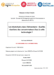 Les blockchains dans lalimentaire : quelles réactions des consommateurs face à cette technologie ?