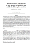 Determinants and performances of food security in the Middle East and North Africa region countries
