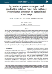 Agricultural producer support and production relation: panel data evidence from selected countries on agricultural wheat crop