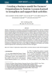 Creating a business model for farmers' organizations in Tunisia: lessons learned to strengthen and support their activities