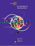 Le savoir au service du développement : Rapport sur le développement dans le monde 1998-1999