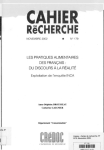 Les pratiques alimentaires des français : du discours à la réalité : exploitation de l'enquête INCA
