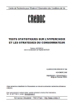 Tests statistiques sur l'hyperchoix et les stratégies du consommateur