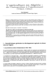 L'agriculture en Algérie : de l'autogestion à l'ajustement (1963-1992)