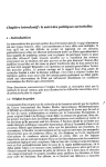 Chapitre introductif : le suivi des politiques sectorielles