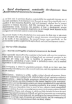 Rural development, sustainable development: how should natural resources be managed?
