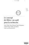 Le concept de filière : un outil pour la recherche
