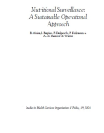 Nutritional surveillance: a sustainable operational approach