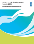 Le développement humain pour tous : Rapport sur le développement humain 2016
