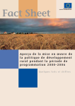 Aperçu de la mise en oeuvre de la politique de développement rural pendant la période de programmation 2000-2006 : quelques faits et chiffres