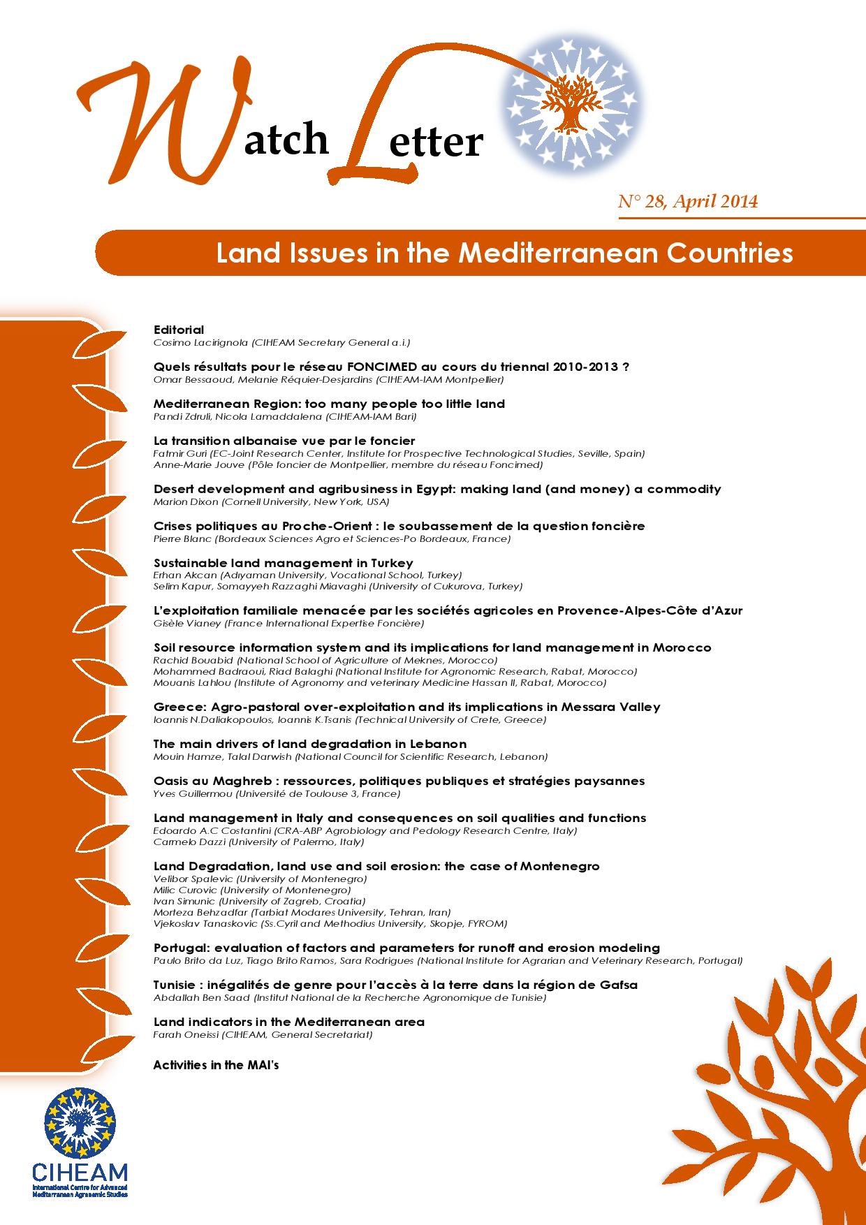 WL 28 Land Issues in the Mediterranean Countries