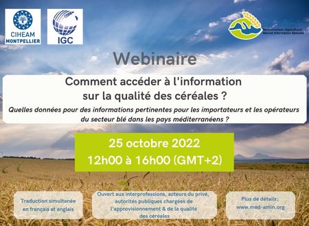 Webinaire “Comment obtenir des informations sur la qualité du blé?”