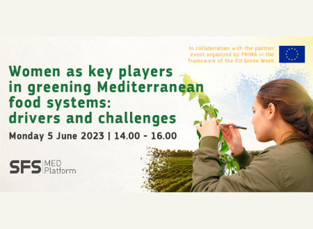 WEBINAR – WOMEN AS KEY PLAYERS IN GREENING MEDITERRANEAN FOOD SYSTEMS: DRIVERS AND CHALLENGES