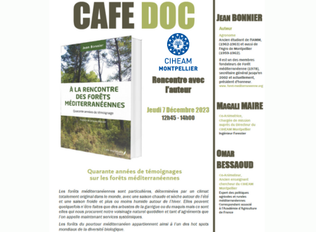INVITATION CAFÉ DOC “A la rencontre des forêts méditerranéennes” AT CIHEAM-MONTPELLIER ON 07 DECEMBER 2023