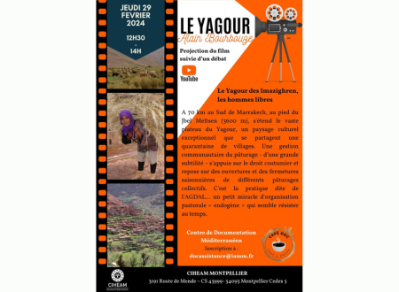 INVITATION CAFÉ DOC “Le Yagour des Imazighren, les hommes libres” réalisé par Alain BOURBOUZE au CIHEAM Montpellier le 29 février 2024