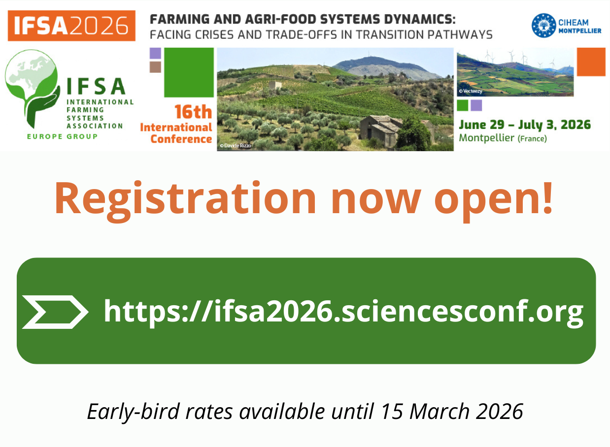 IFSA 2026: Farming and Agri-Food Systems Dynamics: Facing Crises and Trade-Offs in Transition Pathways